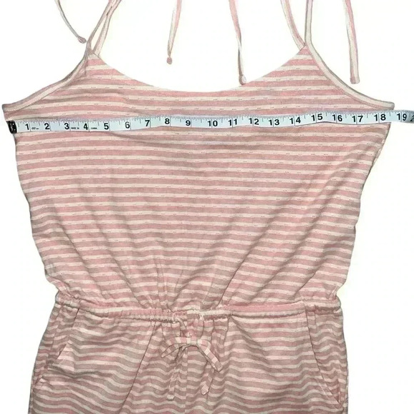Pajama Romper scoop neck adjustable bow straps size small - Picture 8 of 9